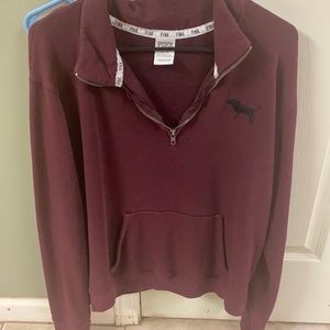 Maroon PINK quart zip